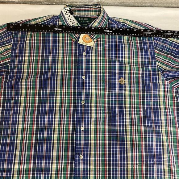 Ralph Lauren Shirt Mens Large Multicolor Plaid Crown Crest Preppy Corpcore Top - Picture 12 of 16